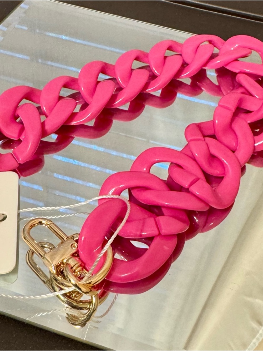 Gold Blush Hot Pink Chain